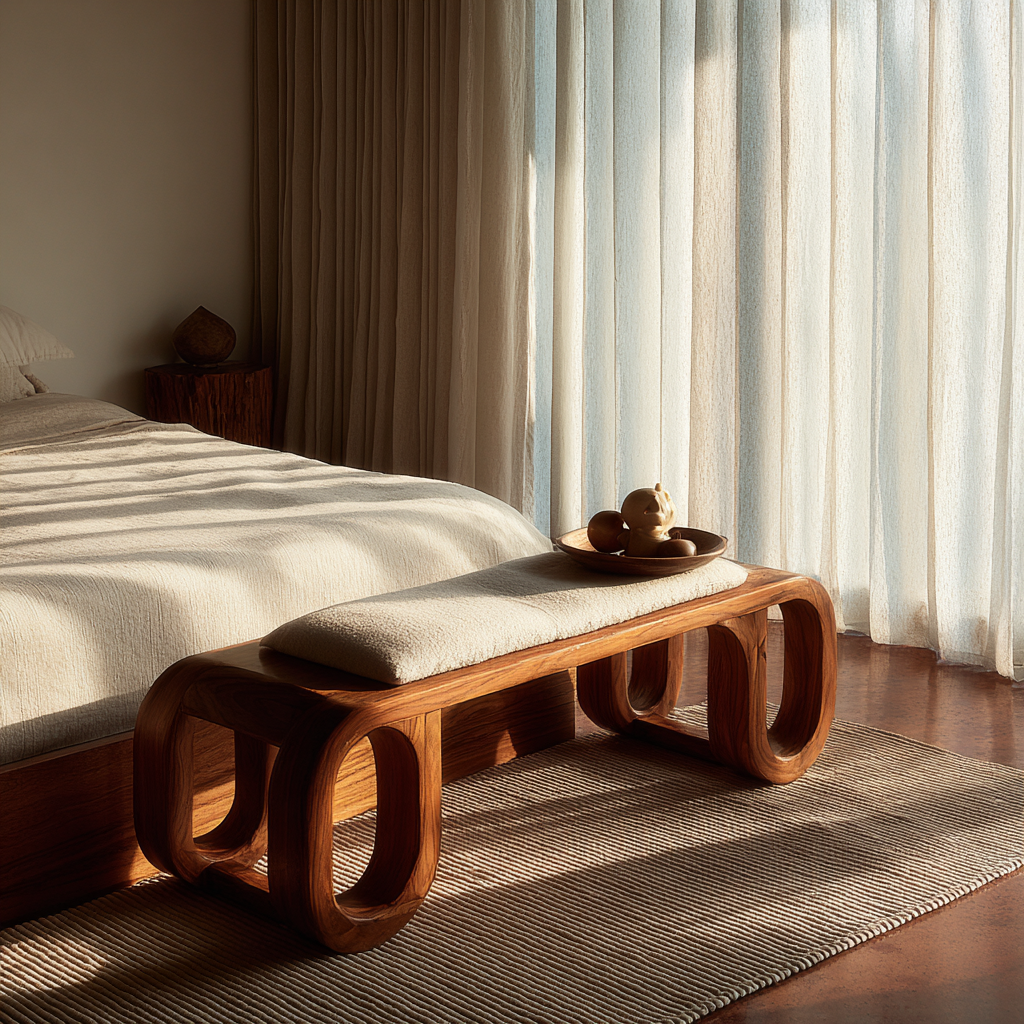 Auren Loop Woodcrafted Bed Bench