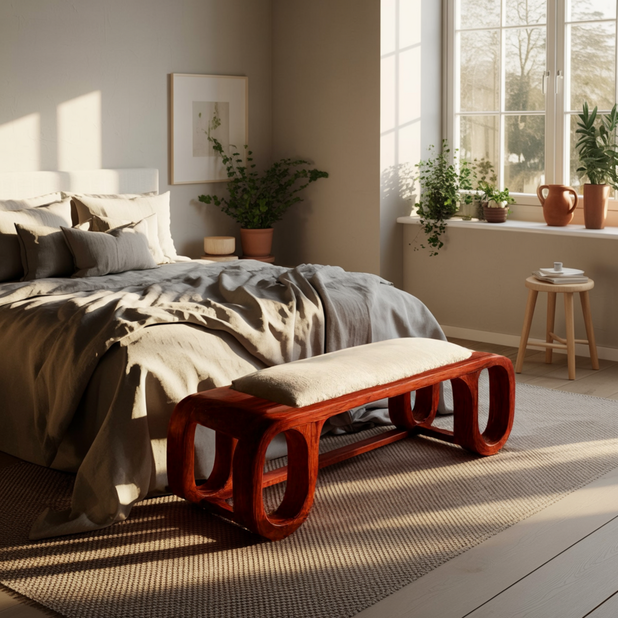 Auren Loop Woodcrafted Bed Bench