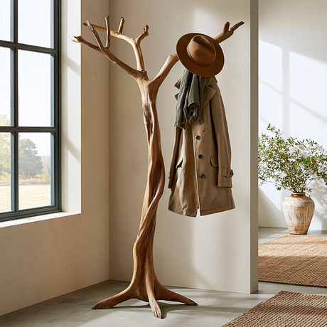 Aurenvale Sculpted Solid Wood Tree Coat Rack - Timberustic Tree Coat Rack