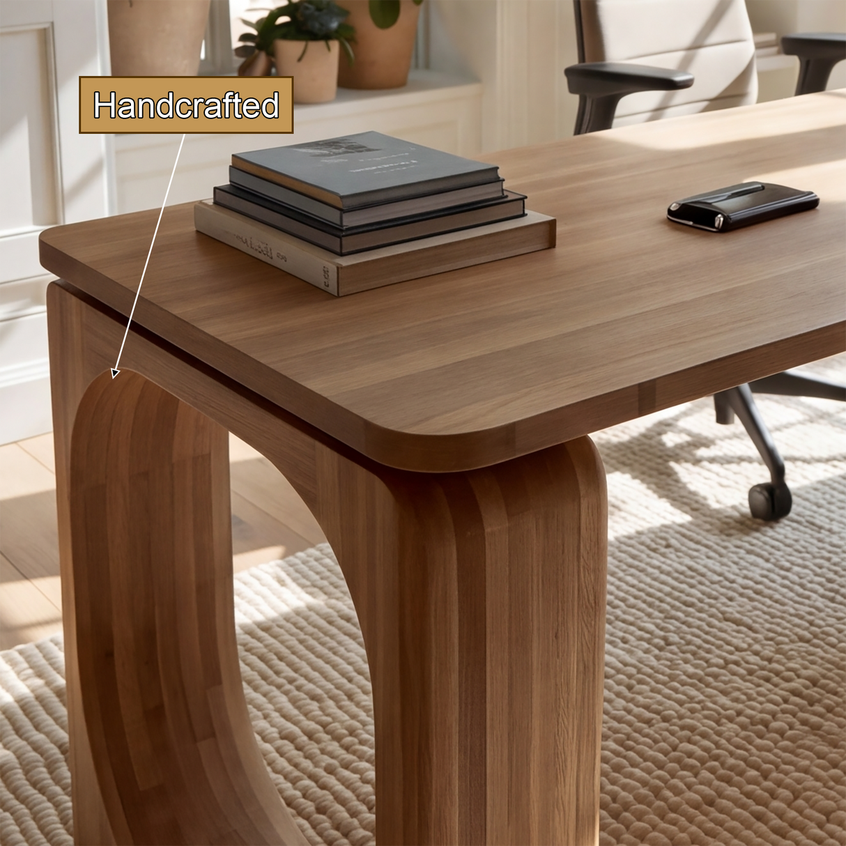 Aurenza Solid Wood Desk with Drawers - Timberustic Desk With Drawers
