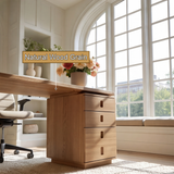 Aurenza Solid Wood Desk with Drawers - Timberustic Desk With Drawers