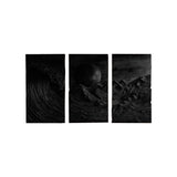 Aureth Solid Wood Sculpted Wall Art Black - Timberustic Wall Art