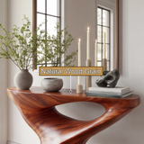 Aurethar Curved Solid Wood Console Table - Timberustic Console Table