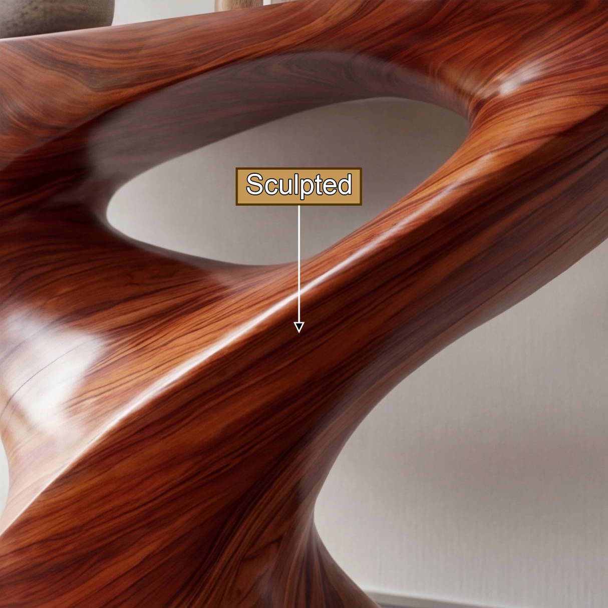 Aurethar Curved Solid Wood Console Table - Timberustic Console Table