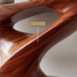 Aurethar Curved Solid Wood Console Table - Timberustic Console Table