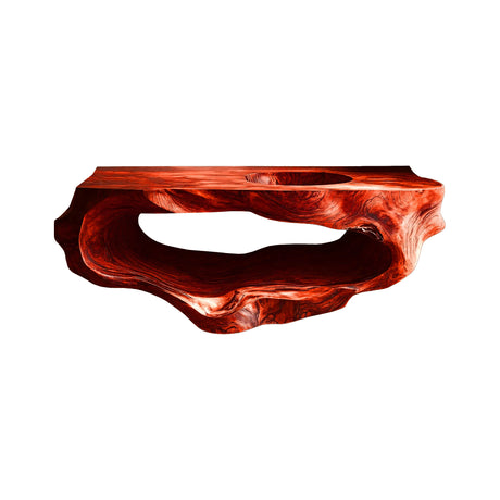 Aureva Sculpted Solid Wood Floating Bathroom Vanity with Integrated Sink