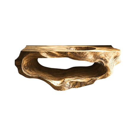 Aureva Sculpted Solid Wood Floating Bathroom Vanity with Integrated Sink