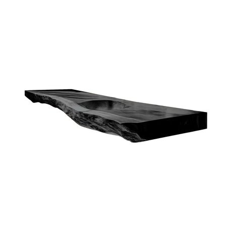 Aurevia Live Edge Solid Wood Floating Bathroom Vanity with Integrated Sink Black - Timberustic Floating Bathroom Vanity with Integrated Sink