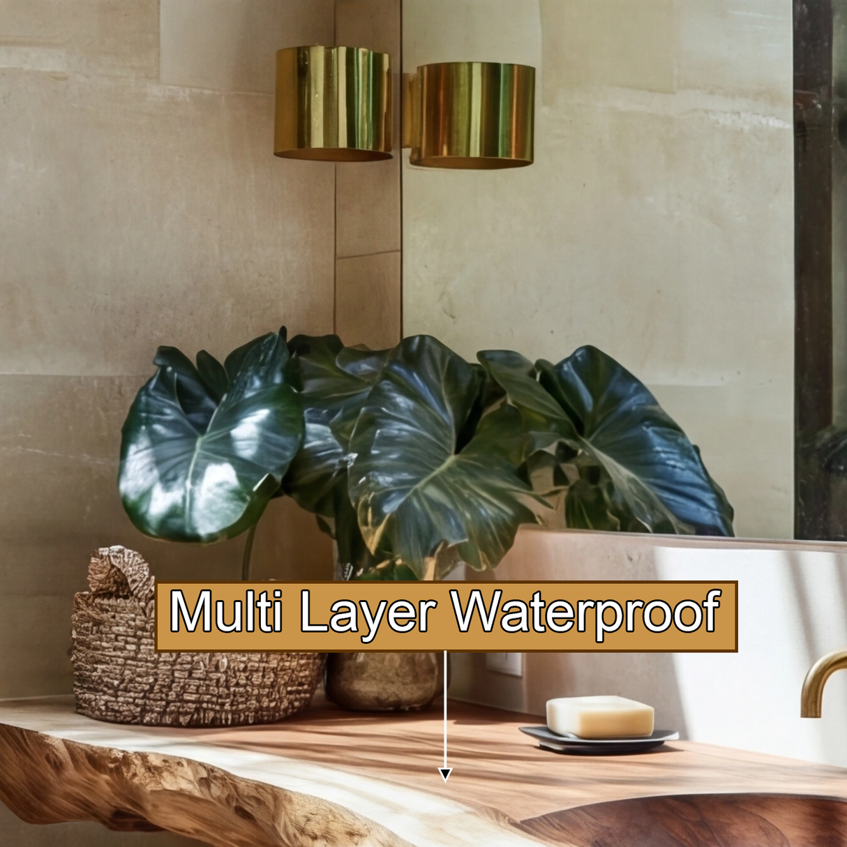 Aurevia Live Edge Solid Wood Floating Bathroom Vanity with Integrated Sink - Timberustic Floating Bathroom Vanity with Integrated Sink