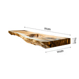 Aurevia Live Edge Solid Wood Floating Bathroom Vanity with Integrated Sink - Timberustic Floating Bathroom Vanity with Integrated Sink