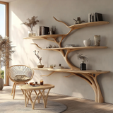 Aurevine Sculptural Solid Wood Tree Bookshelf
