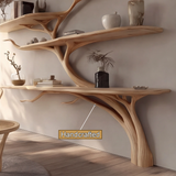 Aurevine Sculptural Solid Wood Tree Bookshelf - Timberustic Tree Bookshelf
