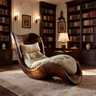 Aurevista Handcrafted Sculpted Solid Wood Chaise Lounge