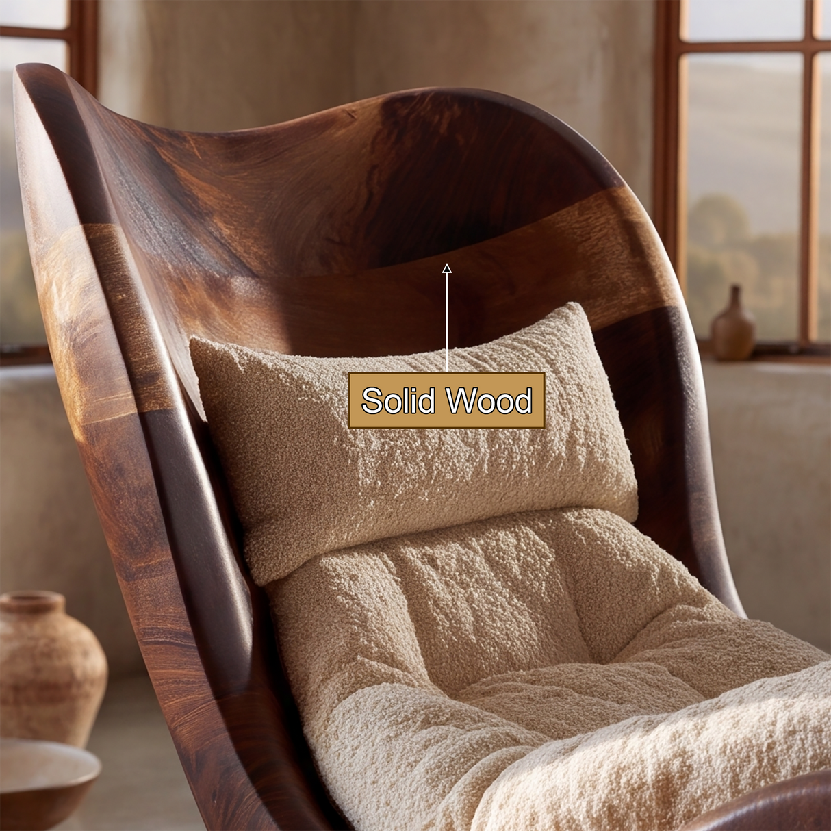 Aurevista Handcrafted Sculpted Solid Wood Chaise Lounge - Timberustic Chaise Lounge