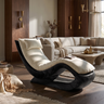 Aurevista Handcrafted Solid Wood Chaise Lounge