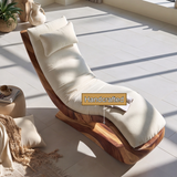 Aurevista Handcrafted Solid Wood Chaise Lounge