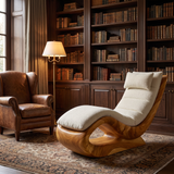Aurevista Handcrafted Solid Wood Chaise Lounge