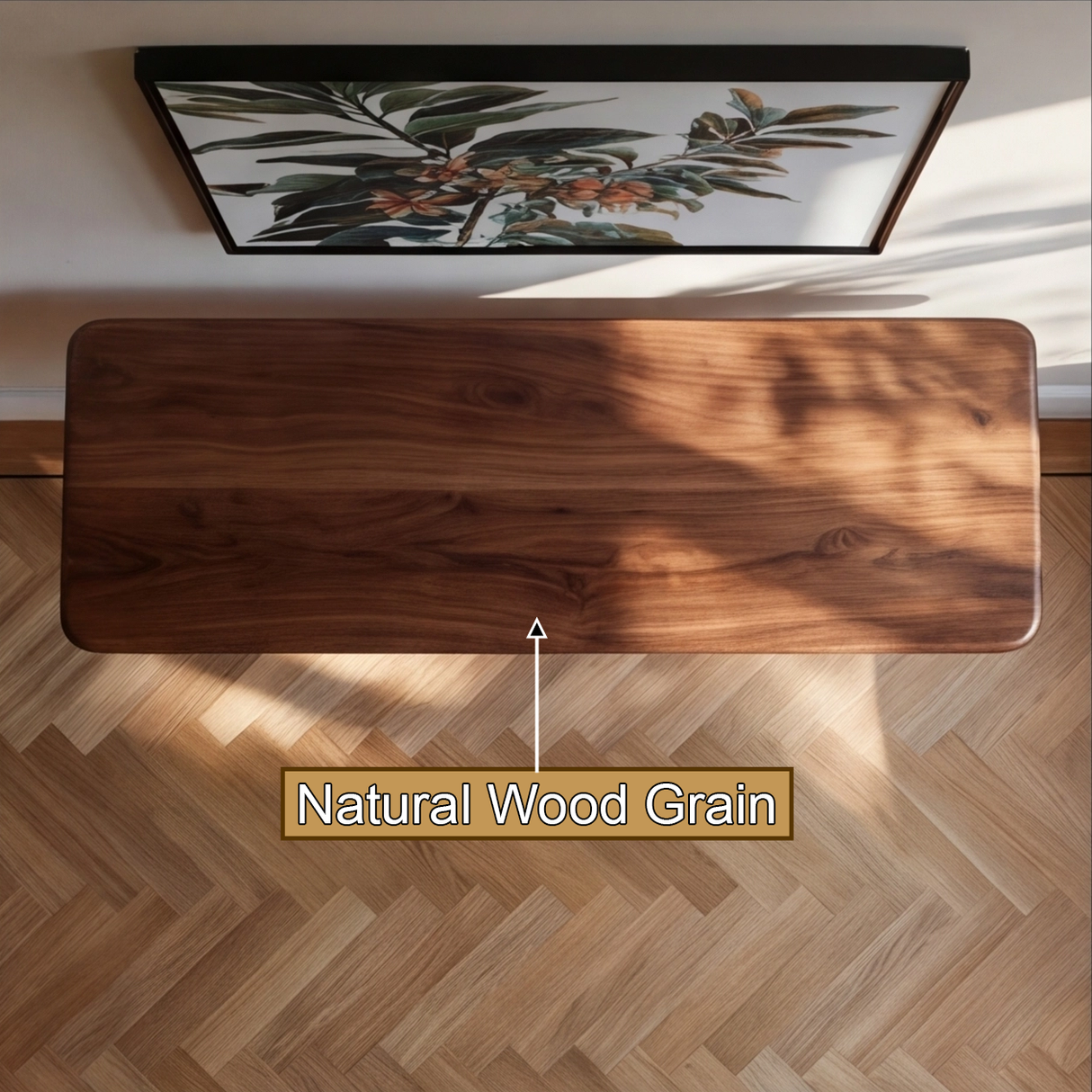Aurevon Curved Solid Wood Hallway Console Table - Timberustic Console Table