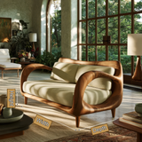 Aurevon Sculpted Solid Wood Sofa - Timberustic Sofa