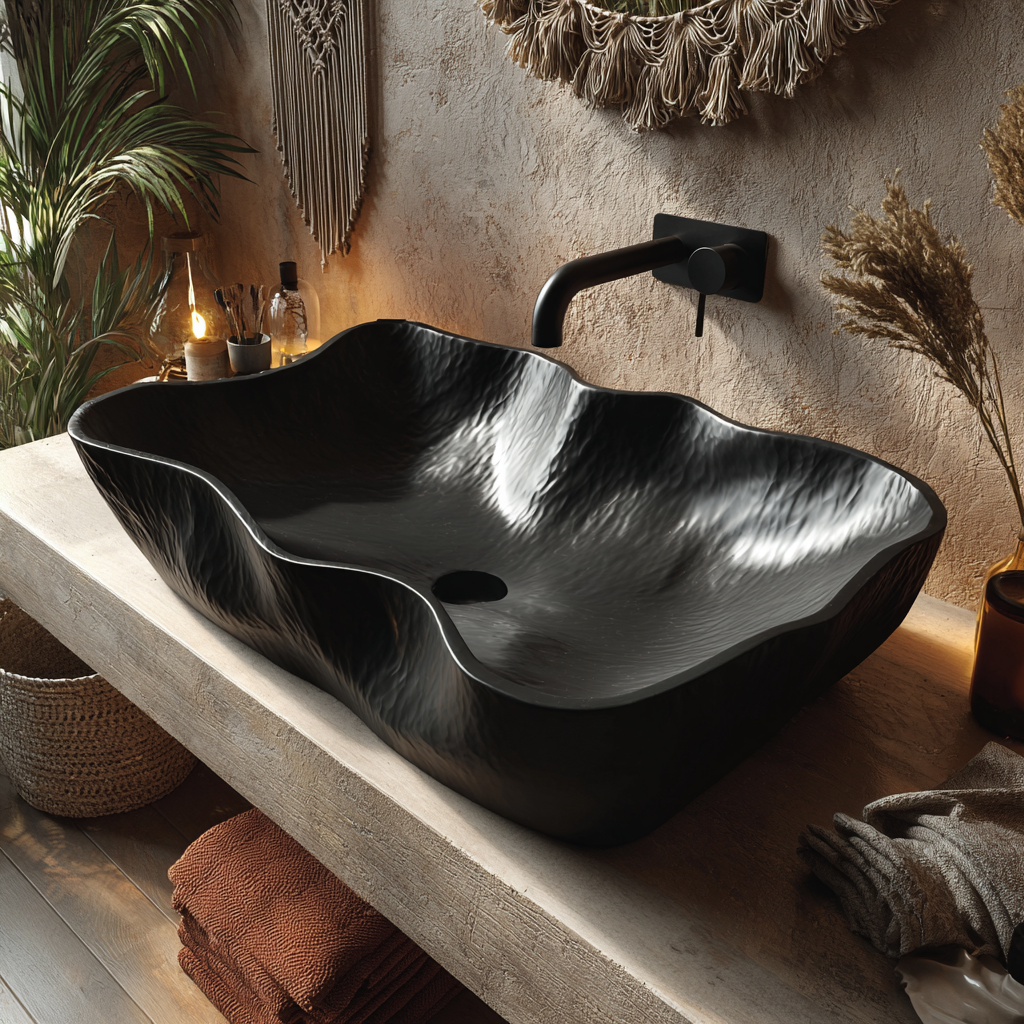Aurevon Sculpted Solid Wood Vessel Sink - Timberustic Vessel Sinks