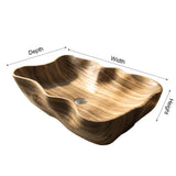 Aurevon Sculpted Solid Wood Vessel Sink - Timberustic Vessel Sinks
