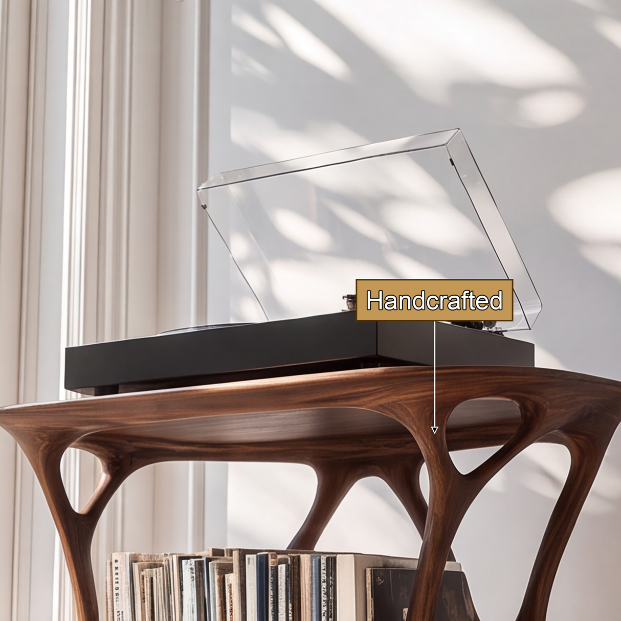 Aurevyn Handcrafted Solid Wood Record Player Stand SPA209241