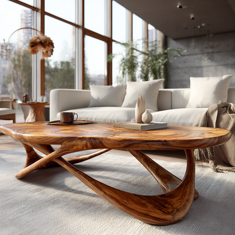 Aurevyn Live Edge Solid Wood Coffee Table - Timberustic Coffee Table