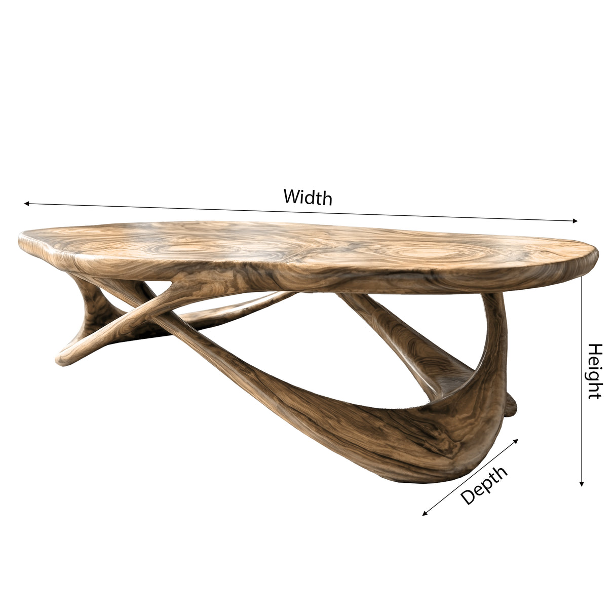 Aurevyn Live Edge Solid Wood Coffee Table - Timberustic Coffee Table