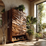 Aurex Sculpted Solid Wood Bathroom Cabinet - Timberustic Bathroom Cabinet