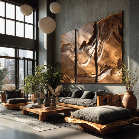 Aurexis Live Edge Solid Wood Wall Art - Timberustic Wall Art
