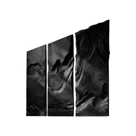 Aurexis Live Edge Solid Wood Wall Art Black - Timberustic Wall Art