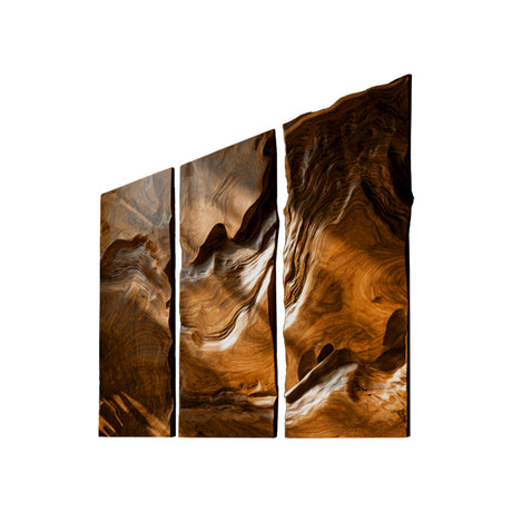 Aurexis Live Edge Solid Wood Wall Art Brown - Timberustic Wall Art