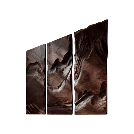 Aurexis Live Edge Solid Wood Wall Art Dark Walnut - Timberustic Wall Art