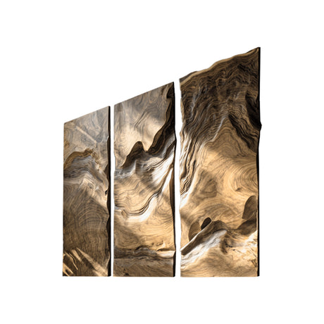 Aurexis Live Edge Solid Wood Wall Art Natural Oak - Timberustic Wall Art