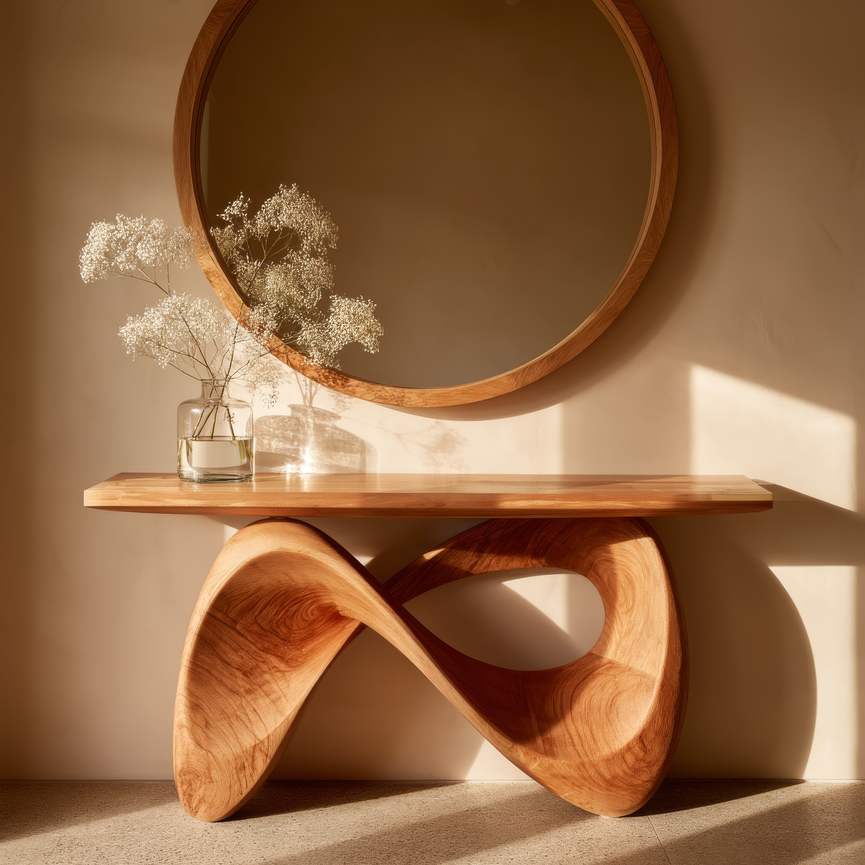 Aurexis Sculpted Solid Wood Console Table - Timberustic Console Table