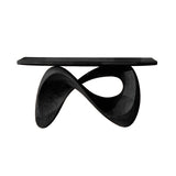 Aurexis Sculpted Solid Wood Console Table Black - Timberustic Console Table