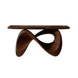 Aurexis Sculpted Solid Wood Console Table Dark Walnut - Timberustic Console Table