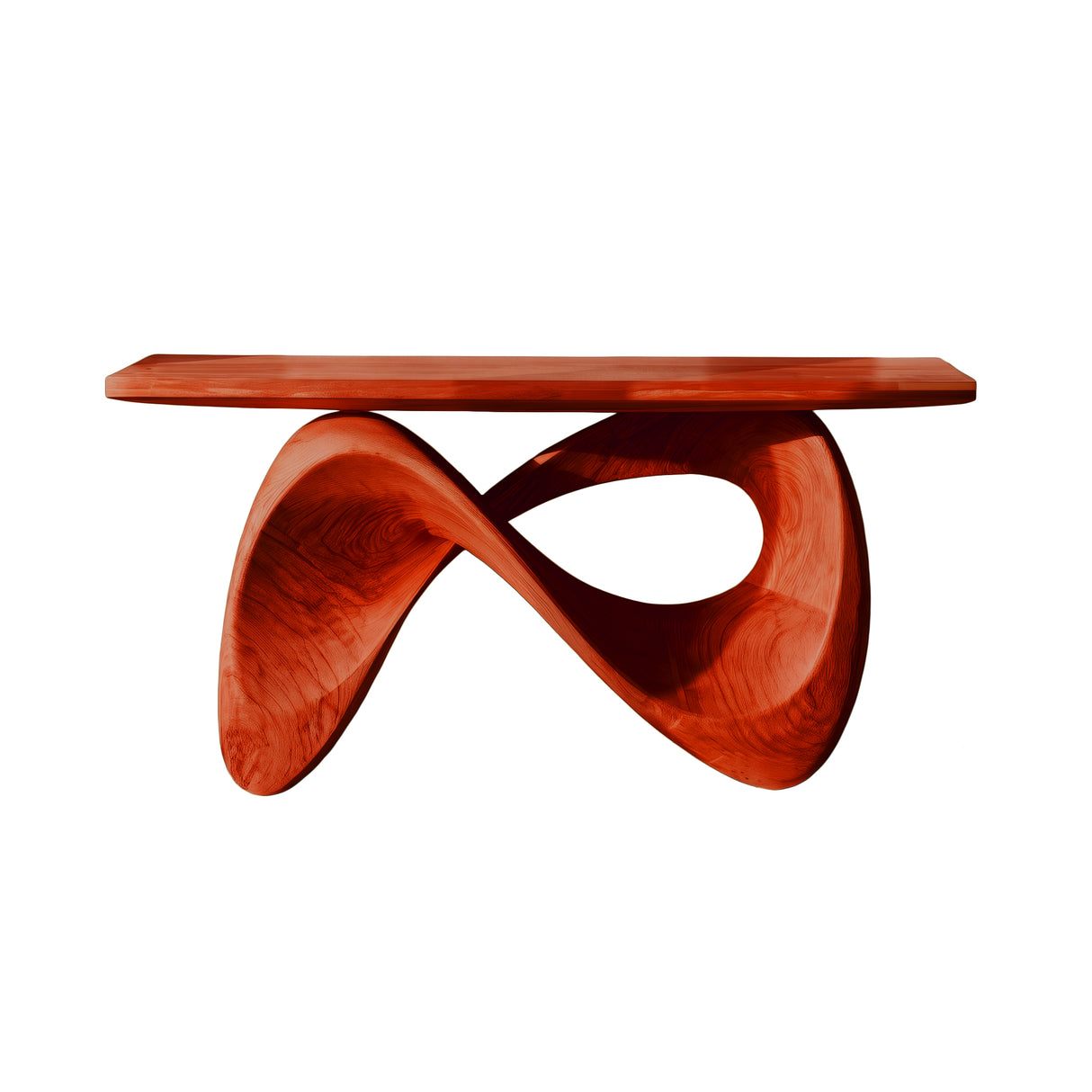 Aurexis Sculpted Solid Wood Console Table Mahogany - Timberustic Console Table
