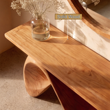 Aurexis Sculpted Solid Wood Console Table - Timberustic Console Table