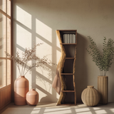 Auri Wave-Edge Solid Wood Display Shelf - Timberustic Display Shelf