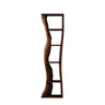 Auri Wave-Edge Solid Wood Display Shelf Dark Walnut - Timberustic Display Shelf