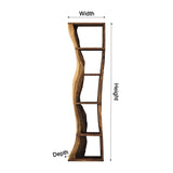 Auri Wave-Edge Solid Wood Display Shelf - Timberustic Display Shelf