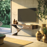 Auvra Sculpted Solid Wood Console Table