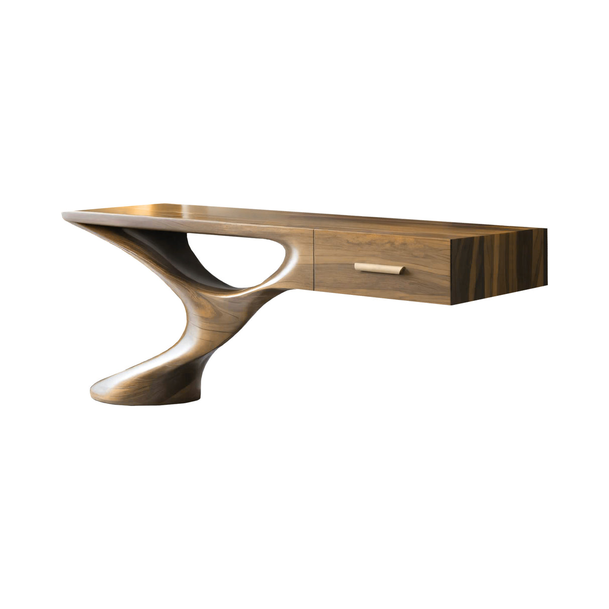 Auvra Sculpted Solid Wood Console Table