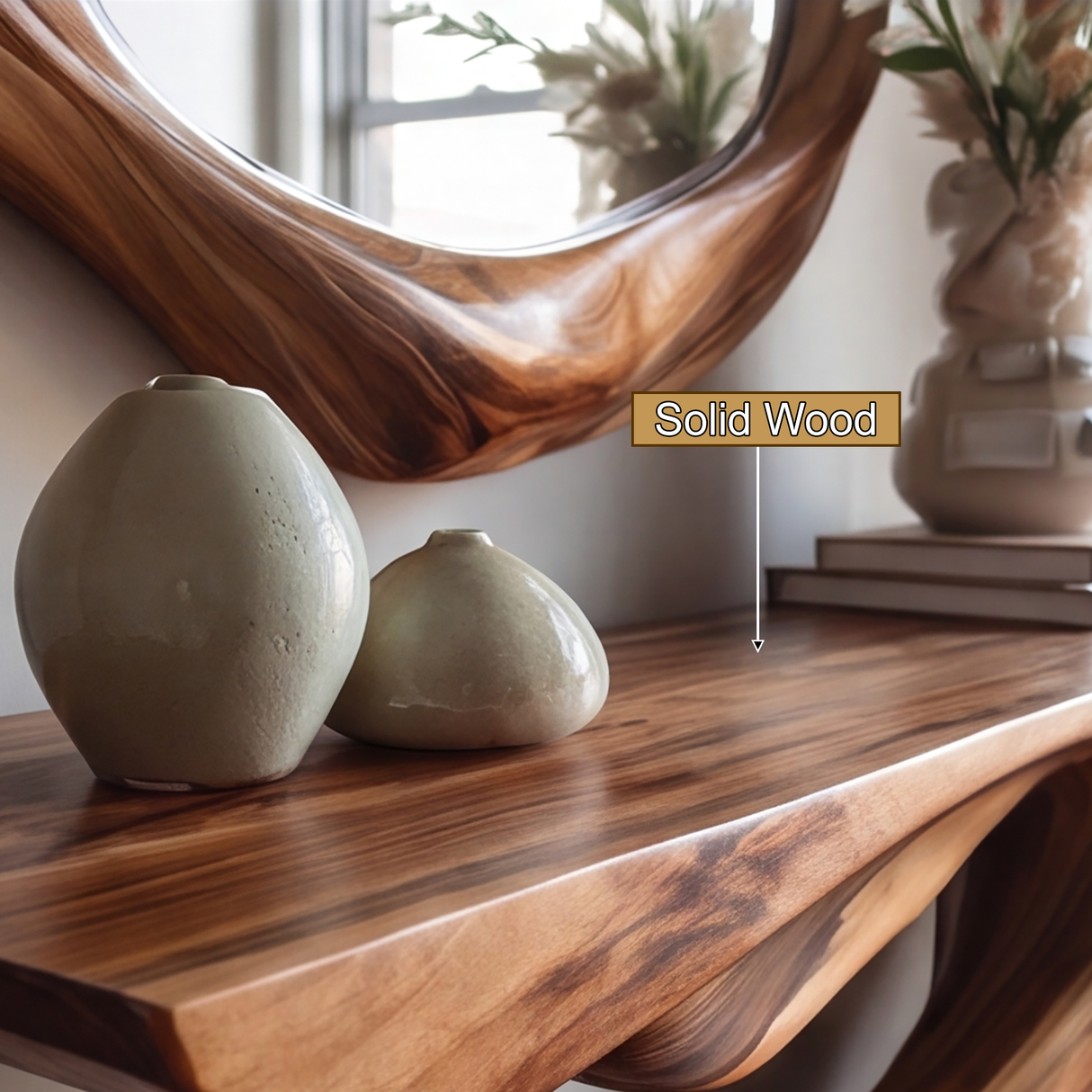 Avelith Sculpted Solid Wood Console Table - Timberustic Console Table
