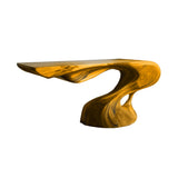 Avelith Sculpted Solid Wood Console Table Teak - Timberustic Console Table