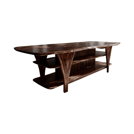 Avelon Hearth Solid Wood Kitchen Island Dark Walnut - Timberustic Kitchen Island