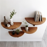 Avelon Sculpted Solid Wood Mushroom Floating Shelf SPA812436 - Timberustic Floating Shelf