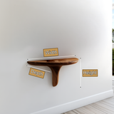 Avelon Sculpted Solid Wood Mushroom Floating Shelf SPA812436 - Timberustic Floating Shelf