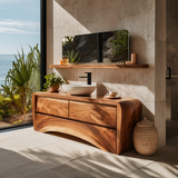 Avenra Flow Solid Wood Bathroom Vanity with Drawers - Timberustic Freestanding Bathroom Vanity with Drawers